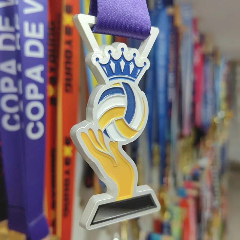 High Quality Custom 3D Volleyball Sports Metal Medals Personalized Commemorative Award Medal Zinc Alloy details