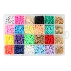 Beads Hot Sale Bohemian DIY Jewelry Set 24 Grids Polymer Clay Spacer Beads With Jewelry Findings Tools