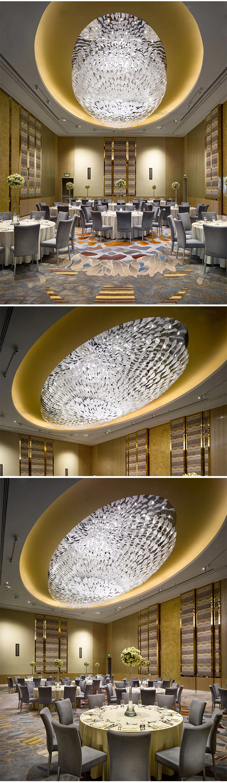 cpl 105 bespoke decoration lighting for ballroom hotel lobby custom luxury glass led ceiling lamp-1