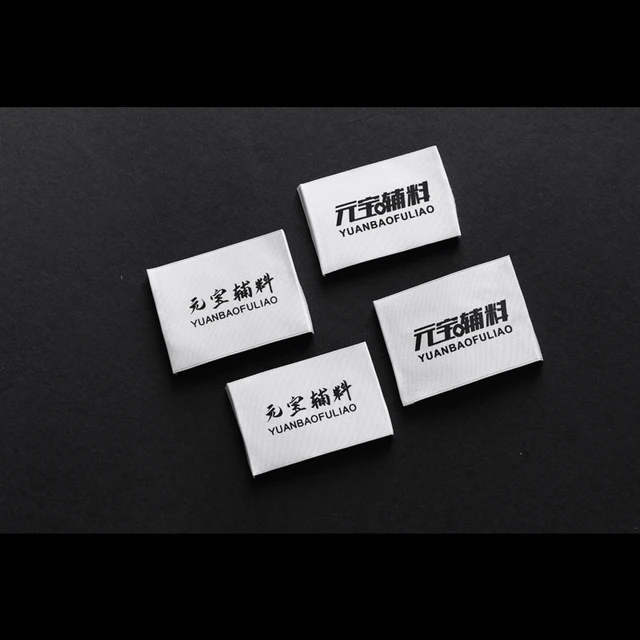 Brand Name Damask Woven Labels Logos Printed Label for Clothing Customized Garment Labels