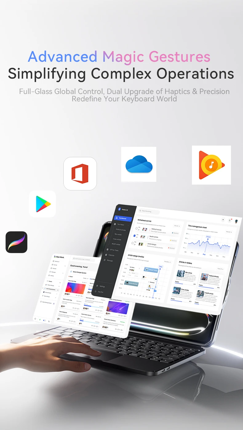 product wholesale wireless keyboard tablet protective detachable case for ipad pro 109 inch magnetic case for ipad pro with pen holster-8