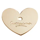 Heart Metal Tags Metaltag Metal Blank Name Tags Heart Shape Engraved Letter Metal Name Dog Tags Gold Color Baggage Hang Label Brand Key Logos