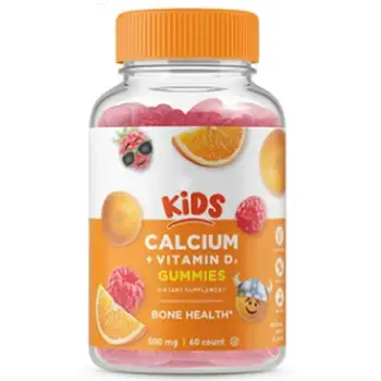 Beneficial Premium Calcium+Vitamin D3 Gummies for Kids Bone Health Dietary Nutritional Supplement