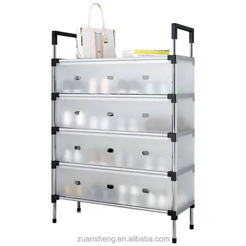 Simple shoe rack multi-layer assembly simple dust storage rack door multi-functional home economical space saving shoe cabinet