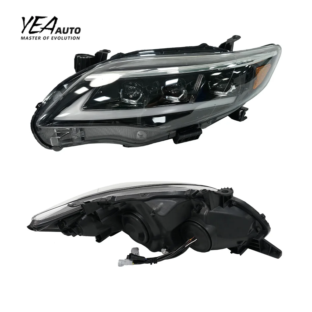 product upgrade led 3 eyes headlights head lamp for toyota corolla headlamp head light led head lights 2010 2011 2013-5