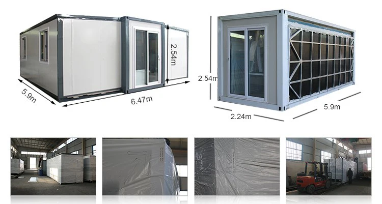 Extended Foldable Prefab Container Homes 40ft Folding Living Container ...