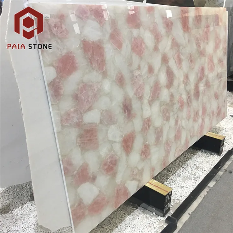 product crystal pink slab interior wall and bar top onyx pink onyx marble stone slab for interior-2