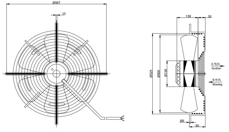 Axial Flow Fan, KINGAN, Brand-500mm, 220V, 380V - detail 10