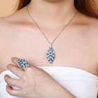 Blue Rings Cz Ring Luxury Custom Natural Blue Topaz Gemstone 925 Sterling Silver Rings Women Fine Jewelry