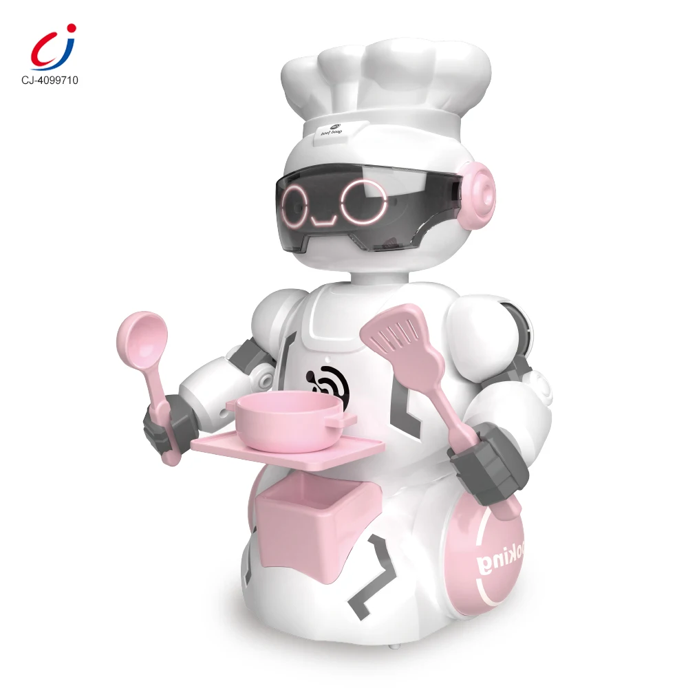 Chengji intelligent electronic smart toys robots funny music kids favor universal chef cook battery operated robot with light