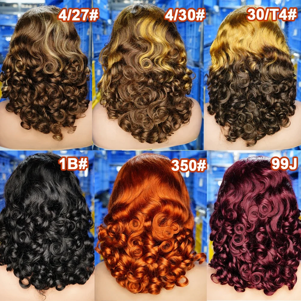 Hot Popular Raw Colored 99j Spring Curly Wig Lace Front Human Raw Indian Natural Wig With Frontal For Black Women