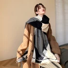 Scarf Pashmina Scarf New Iron Tower Acrylic Scarf Women Warm Double-Sided Thick Foulard Fashion Pashmina Shawl