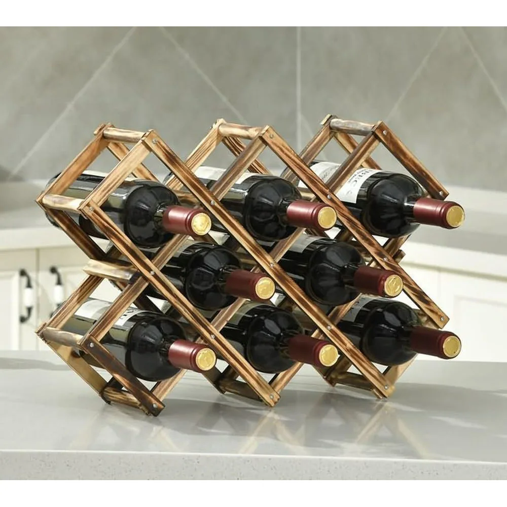Modern Freestanding Wine Rack Organizer Countertop Cabinets Iron Rack Foldable Scratch-Resistant Protector for Home Furniture supplier