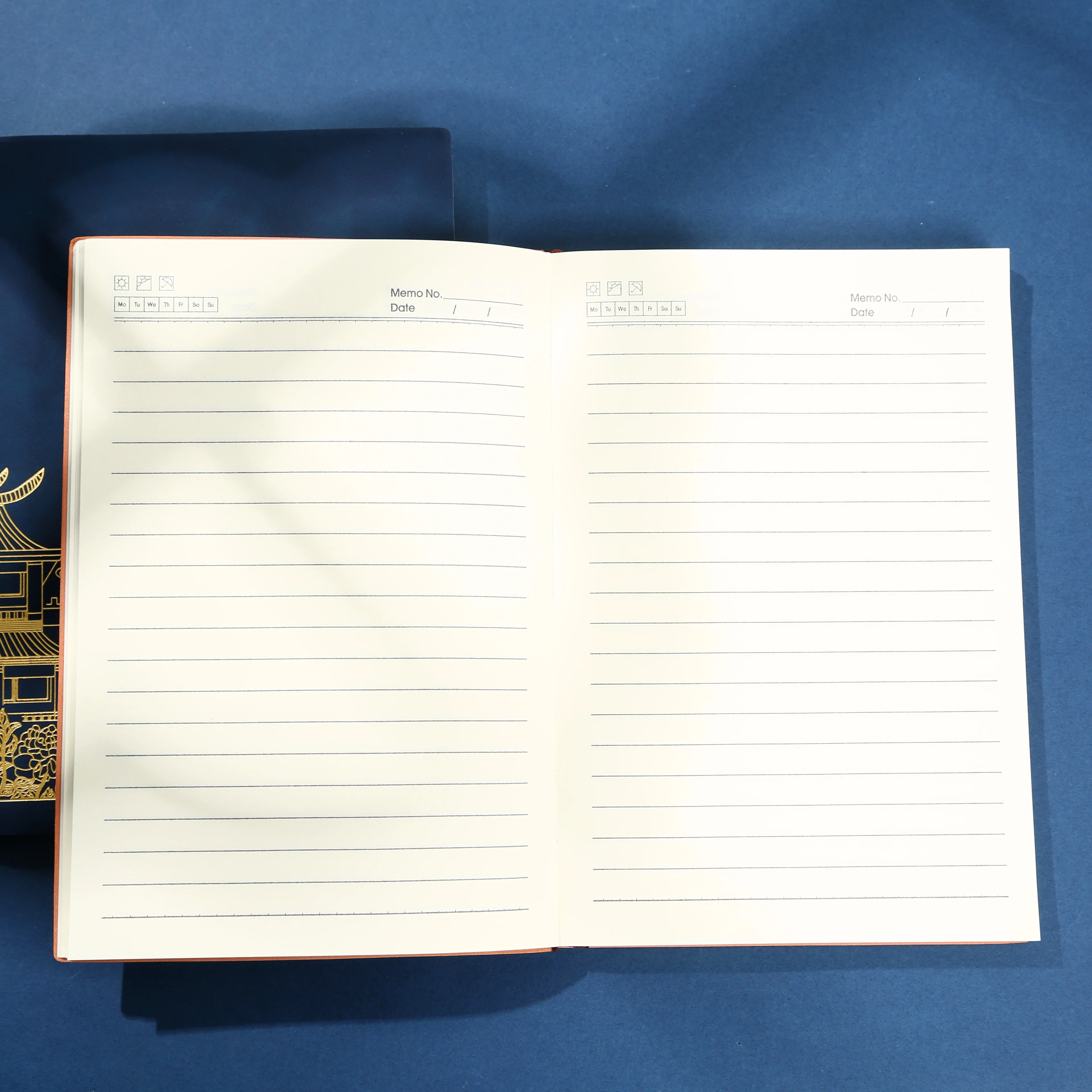 product chinese style pu leather notebook gold foil embossed for business office meeting daily journaling premium giftable stationery-9