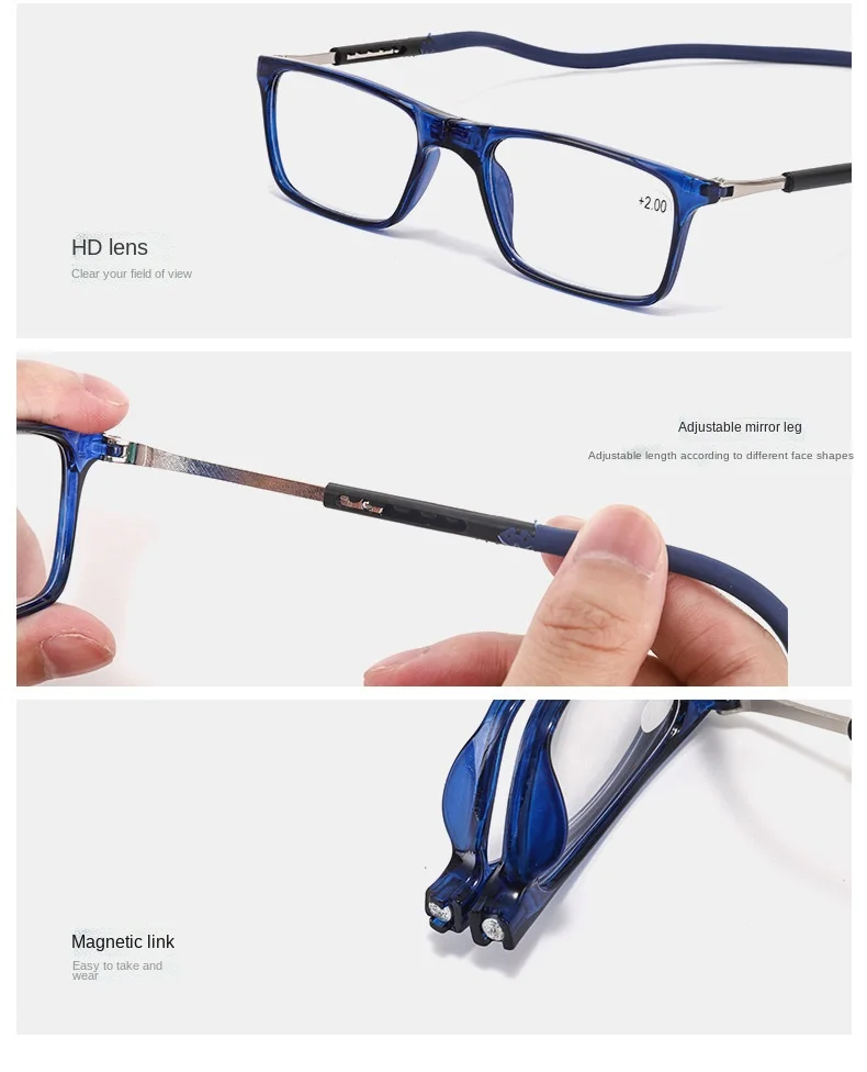 Portable Hanging Neck Reading Glasses Unisex Pc