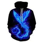 2021 Logo Custom Printed Clothing 3D Pattern Phantom Printing Adds Unisex Loose Men's Hoodie