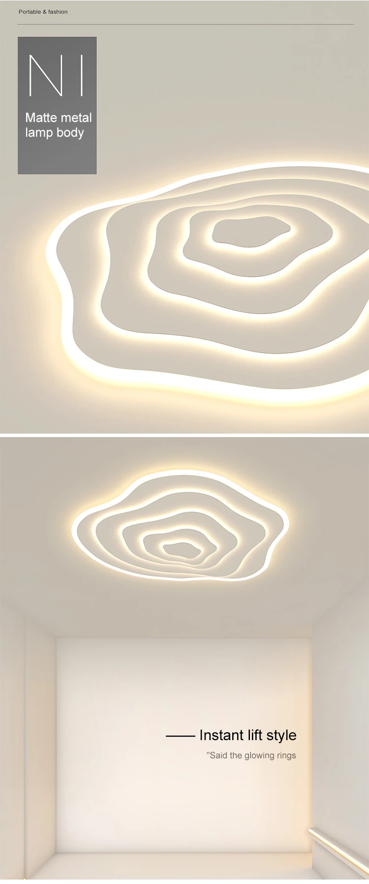 New Arrival Household Dimmable Lighting Bedroom Art Decorative Modern White Led Ceiling Light