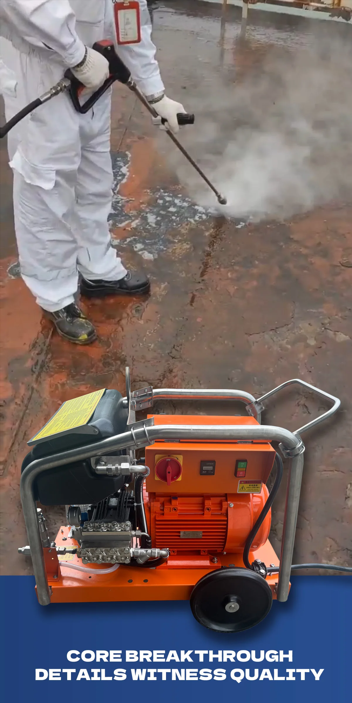 min ship deck cleaning building cleaning high pressure washer for rust removal and deburring-4
