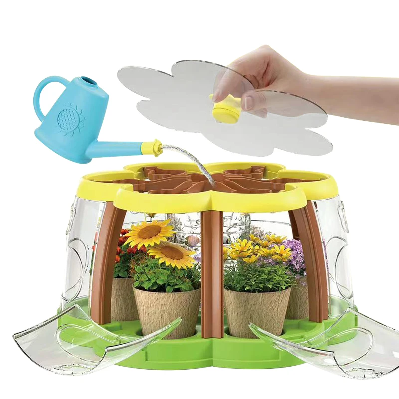 Wholesale kids garden hand tools diy flower toys outdoor with fish tank