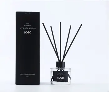 Luxury Custom Black Hotel Air Freshener Liquid Reed Diffuser Private Label 120ML Aroma Reed Diffuser