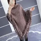 Cape Winter Sweater Women Women Winter Warm Pullover Knit Fashion Acrylic Shawls Sweater Cape Poncho