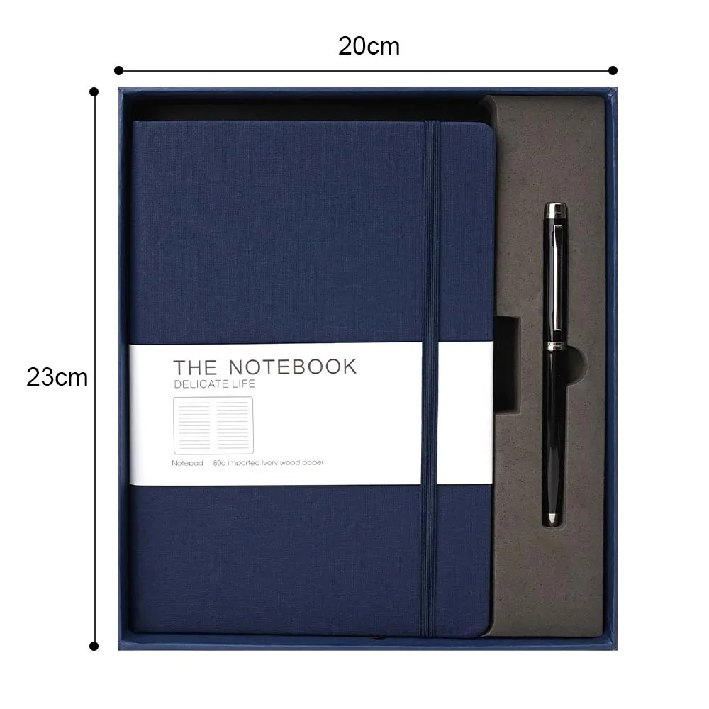 A4/A5/A6 Wholesale custom office stationery gift pens and notebook luxury business gift sets