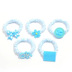 new cute cartoon children's large intestine ring rubber band hair ring does not hurt hair baby hair accessories