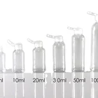 50ml 60ml 150ml 500ml Empty 50ml 60ml 100ml 150ml 500ml Clear PET Cosmetic Packaging Plastic Bottle With Flip Caps
