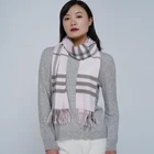 Check Scarf Scarfs Wholesale Price Luxury Woven Check Scarf Lady Wrap Cashmere Scarfs Cashmere 100% Scarf