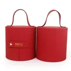 Jewelry Box High Box High Quality Luxury Custom Logo Round Jewelry Double Door Pu Leather Organizer Jewelry Box
