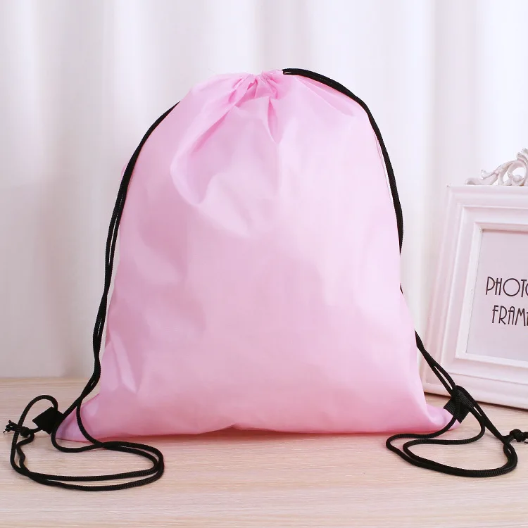 Cheap Custom Waterproof Polyester Drawstring Backpack Polyester Sport Draw String Bag Polyester Drawstring Storage Bag