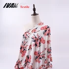 Floral Printed Fabrics For Dresses Custom Made Plum Blossom Floral DTY Spandex Printed Crepe Fabric For Dress