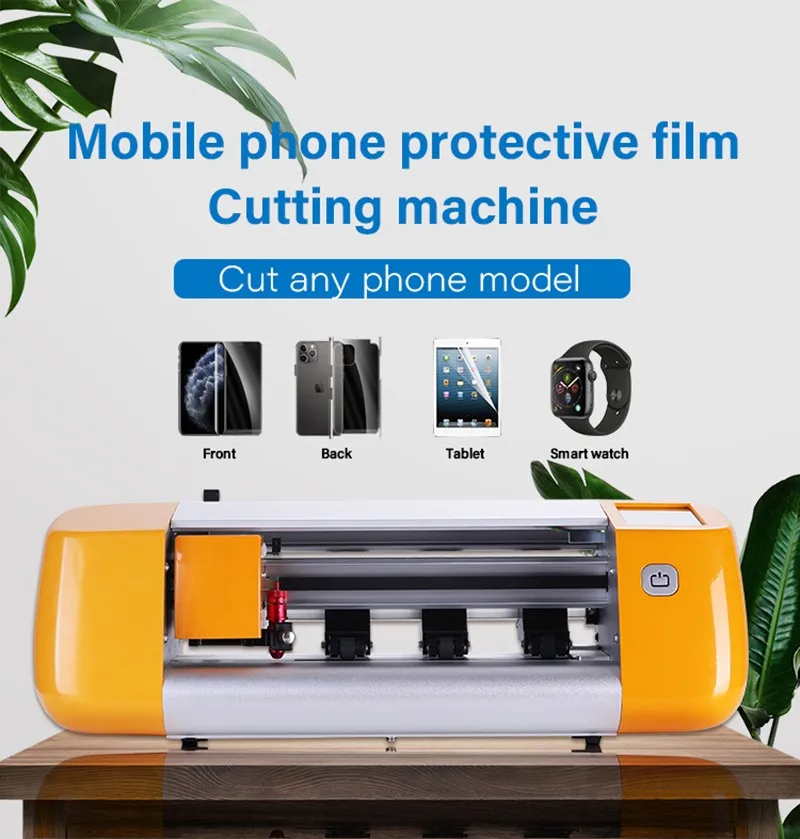 New generation intelligent non tempered glass screen protector bag phone case back film Cutting machine for iPhone