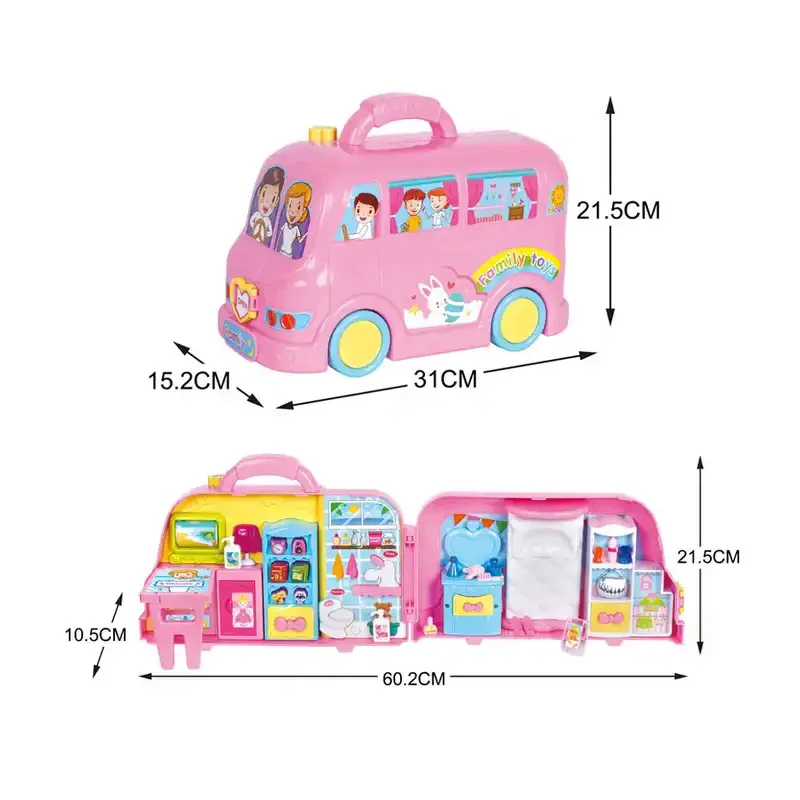 EPT Hot Selling Pretend Play Girl Funny Sweet Home Car Toy Set for Children