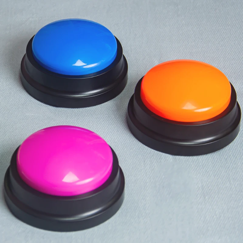 Colorful Recordable Pet Training Button Dog Training Push Button Toy with Durable Casing