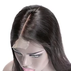 Remy Hair Single Donor Brazilian Kim K Closure Straight Remy Virgin 2 X 6 2*6 Human Hair Middle Part Lace Front Closure