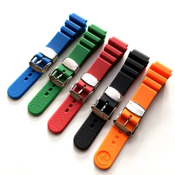 20mm 22mm Watch Band For Seiko Water Ghost SPR009 Waterproof Diving Silicone Rubber Strap Sports Bracelet With Seiko Watch parts