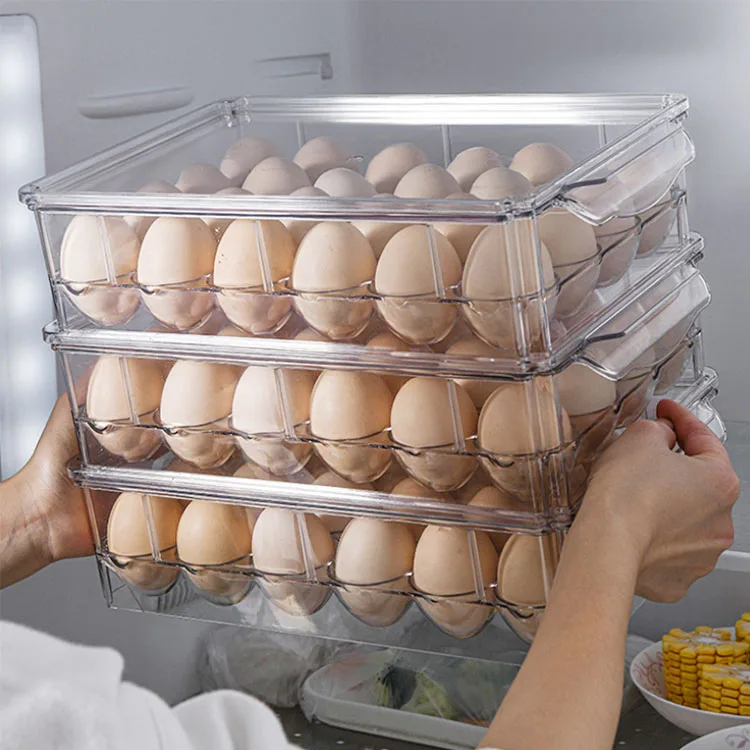 Egg Fridge Trays Egg Holder Chicken Egg Storage Container for Storage