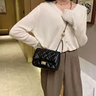 Handbag 2021 Luxury Simple Lock One-shoulder Diagonal Handbag Plaid Famous Designer Brand Bags Women
