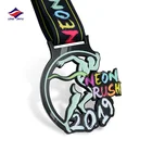 Finisher Medals Longzhiyu 15 Years Manufacturer Custom High Quality Soft Enamel Finisher Die Casting Metal Award Medals With Ribbon