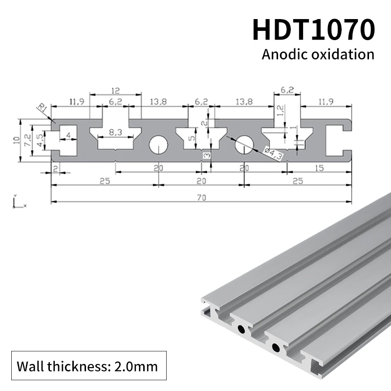 HFSQN4-1070 Extruded Aluminum Profile Carving Machine Panel Small Machine Panel Profile supplier