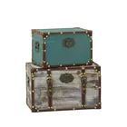 Craft Wooden Professional Factory Retro Style Craft Decoration Large Solid Wooden Storage Trunk