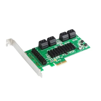 IOCREST Marvell Chipset, SATA III (6Gbps) 8-port PCI-Express Controller Card, Support Low Profile Bracket