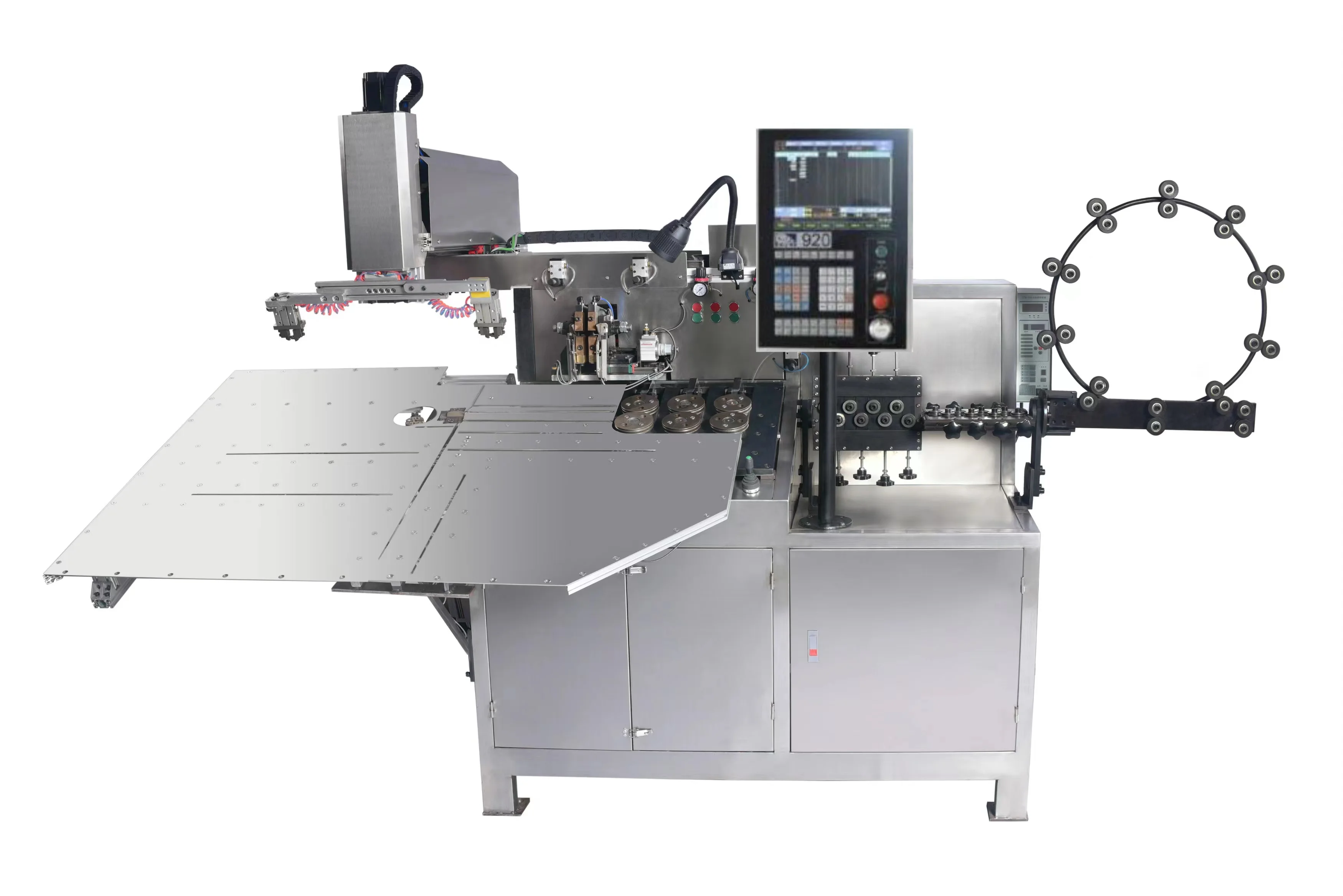 Automatic 2D Wire Bending Machine with Dedicated CNC Computer 8.6kW Power and Max Wire Feed 10000.0mm