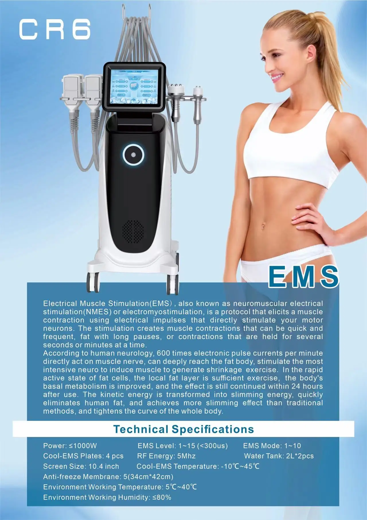 Cryotherapy Handles Cryo Ems Lipolysis Rf Hot Cold Thermal