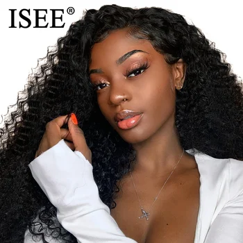 Ruixin Factory Direct Price Double Drawn Shy Sample Remi Virgin Indian 30 Inch Kinky Curly Human Hair Front Lace Wig