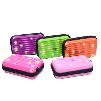 ABS PC Cosmetic Case Portable Stylish Small Hard Case Cosmetic Make Up Bag With Waterproof Surface
