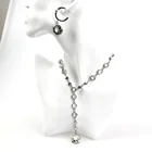 Jewelry Sets 2021 Trendy Fashion Women Rhinestone Lariat Necklace Pendant Jewelry Sets