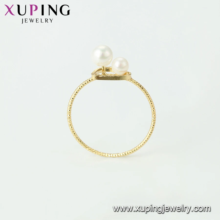 15336 xuping jewelry wholesale classic design cheap fashion pearl heart design 14k gold plated ring