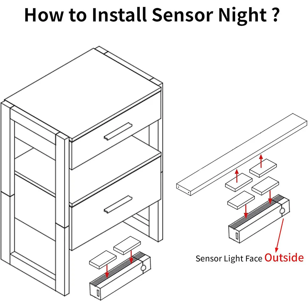 Modern Wood Nightstand Motion Sensor Night Light Wooden Bedside Table End Table for Home Use Sofa Side Table Storage Drawer supplier